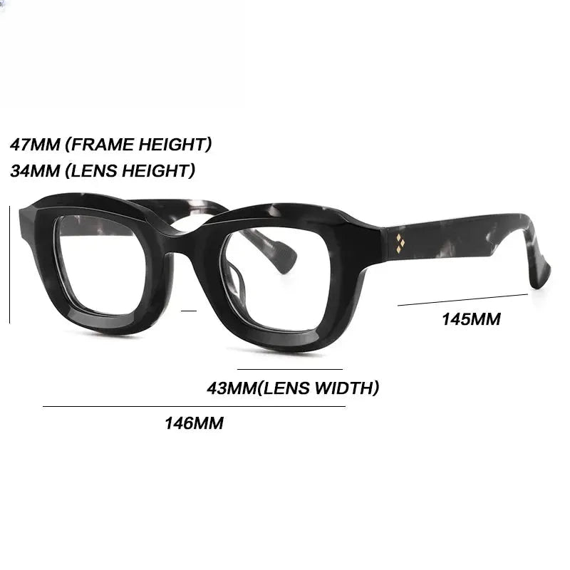 Unisex Square Full Rim Acetate Prescription Glasses Gxyj1145 — view 5 | Rx Spectacle