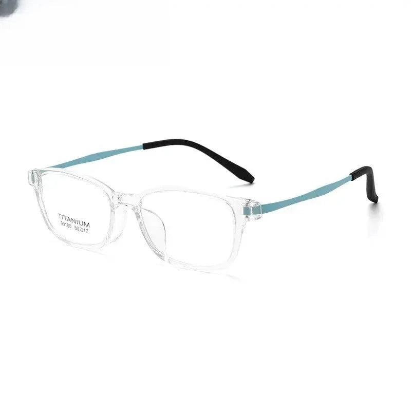 Women's Square Full Rim Titanium Prescription Glasses 99100 — view 4 | Rx Spectacle