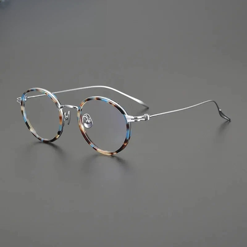 Unisex Round Full Rim Titanium Prescription Glasses Gxyj1552 — view 1 | Rx Spectacle