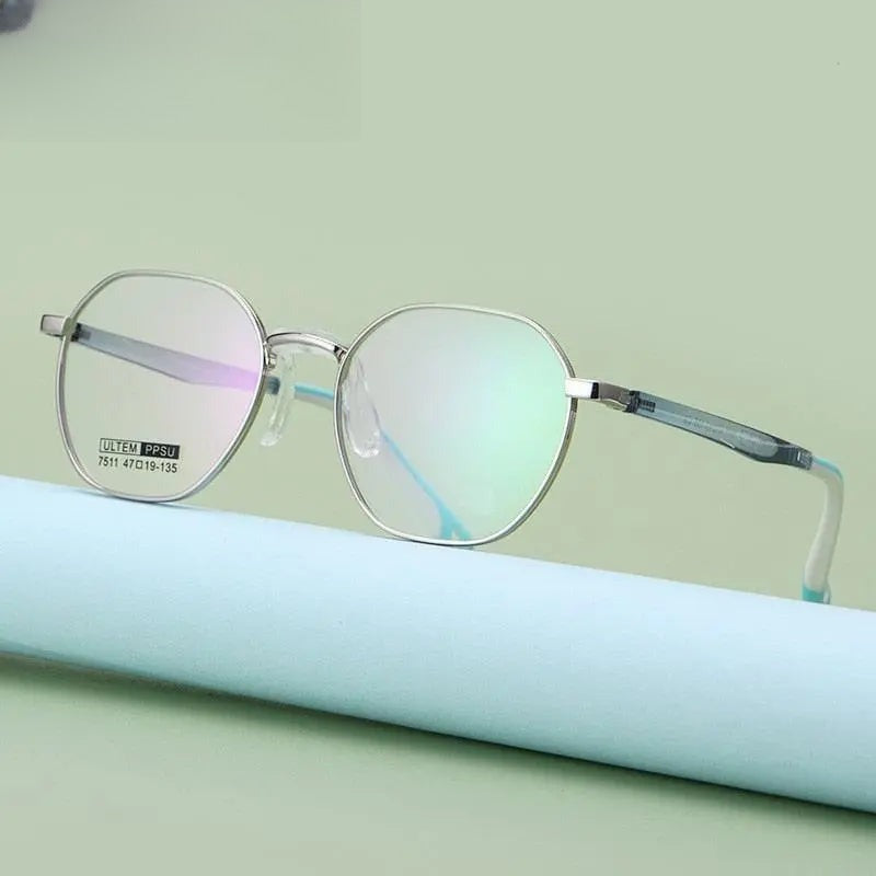 Unisex Full Rim Stainless Steel Prescription Glasses 7511 — view 1 | Rx Spectacle