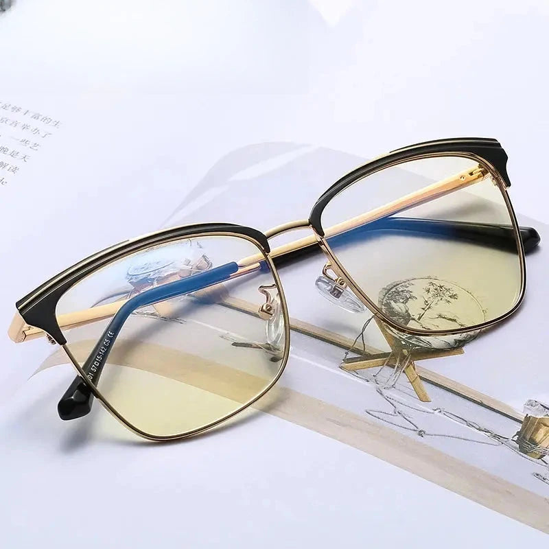 Women's Cat Eye Full Rim Alloy Prescription Glasses 95801 — view 1 | Rx Spectacle