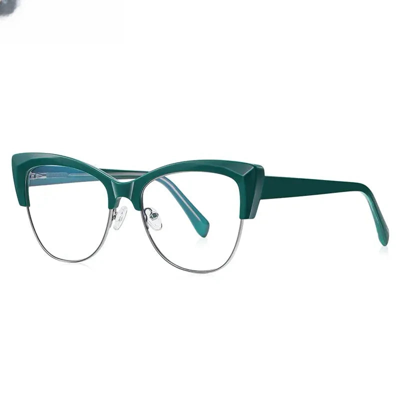 Women's Cat Eye Full Rim Titanium Reading Glasses 2181 — view 7 | Rx Spectacle