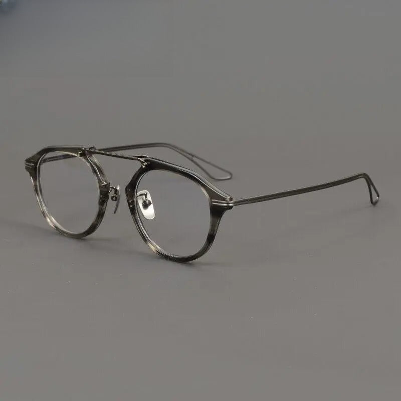Unisex Irregular Full Rim Titanium Prescription Glasses Gxyj874 — view 3 | Rx Spectacle