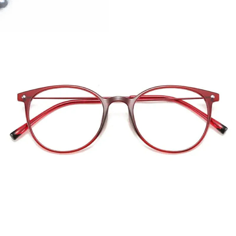 Women's Round Full Rim Alloy Prescription Glasses 32149 — view 6 | Rx Spectacle