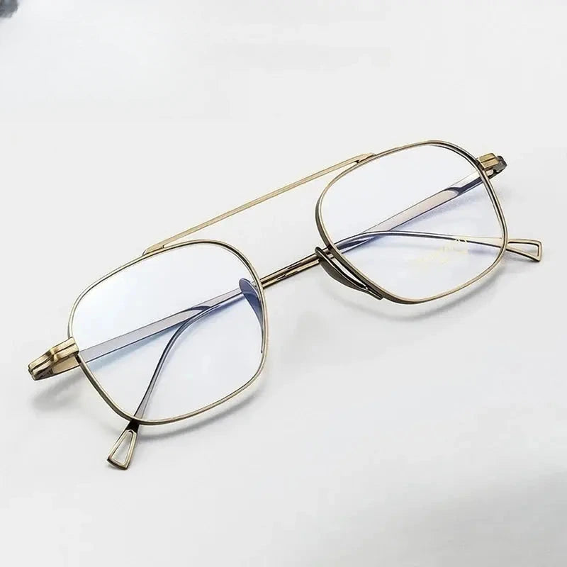Unisex Square Full Rim Titanium Prescription Glasses 889501 — view 1 | Rx Spectacle