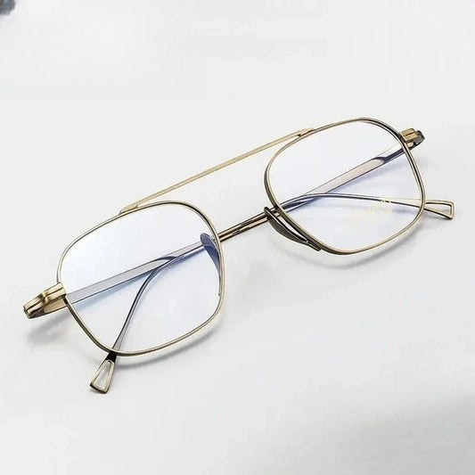 Unisex Square Full Rim Titanium Prescription Glasses 889501 — view 1 | Rx Spectacle