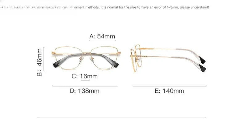 Women's Cat Eye Full Rim Alloy Reading Glasses 3032 — view 13 | Rx Spectacle