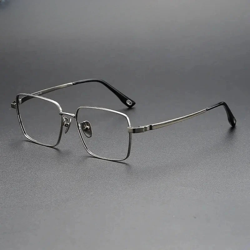 Men's Polygon Full Rim Titanium Prescription Glasses 80927 — view 4 | Rx Spectacle