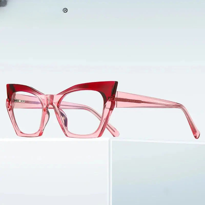 Unisex Cat Eye Full Rim Titanium Reading Glasses 2158 — view 2 | Rx Spectacle