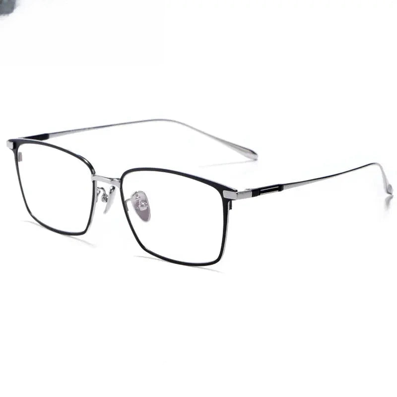Women's Square Full Rim Titanium Prescription Glasses 18314 — view 1 | Rx Spectacle