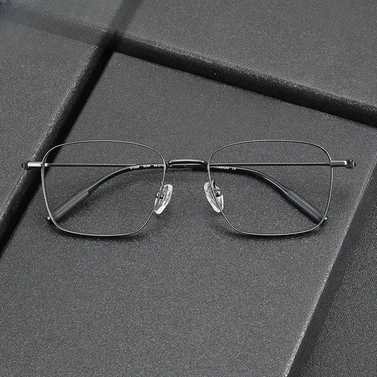 Unisex Square Full Rim Titanium Prescription Glasses 381026 — view 1 | Rx Spectacle