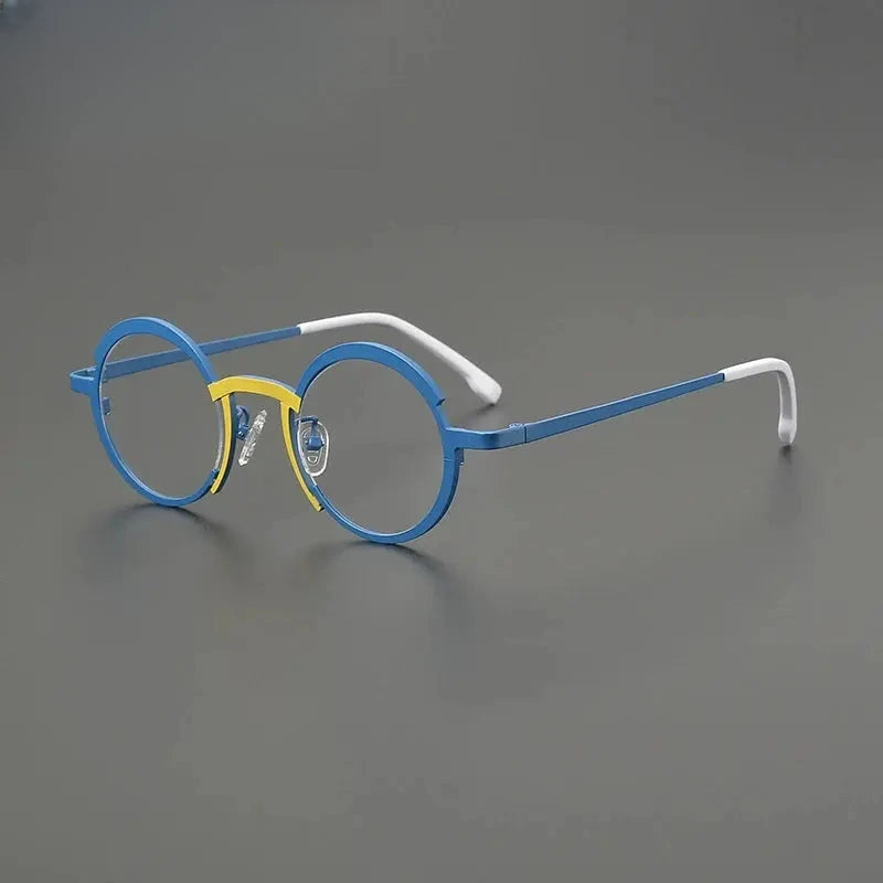 Unisex Round Full Rim Titanium Prescription Glasses Gxyj5775 — view 4 | Rx Spectacle