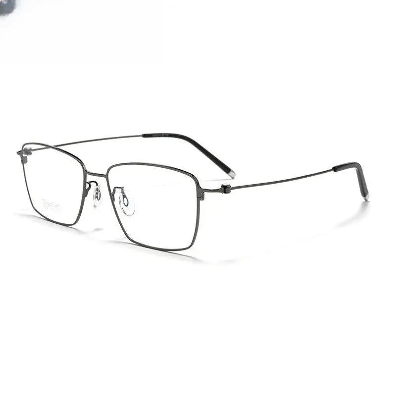 Men's Square Full Rim Titanium Prescription Glasses 750058 — view 4 | Rx Spectacle