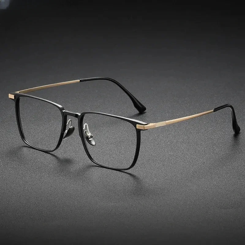 Unisex Square Full Rim Titanium Reading Glasses V2248 — view 10 | Rx Spectacle