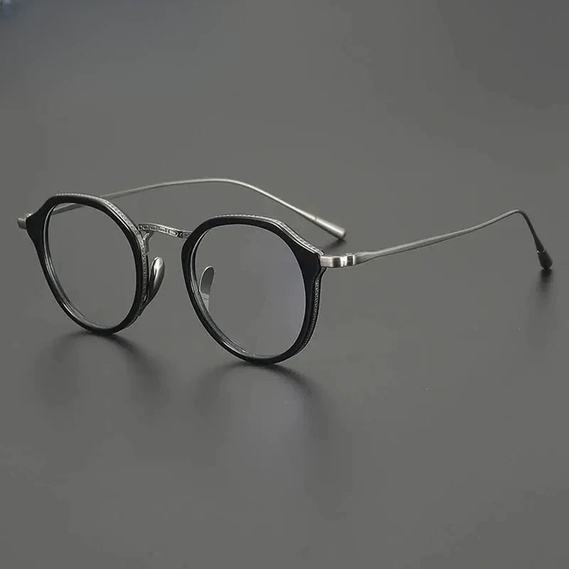 Women's Oval Full Rim Titanium Prescription Glasses G1113 — view 4 | Rx Spectacle