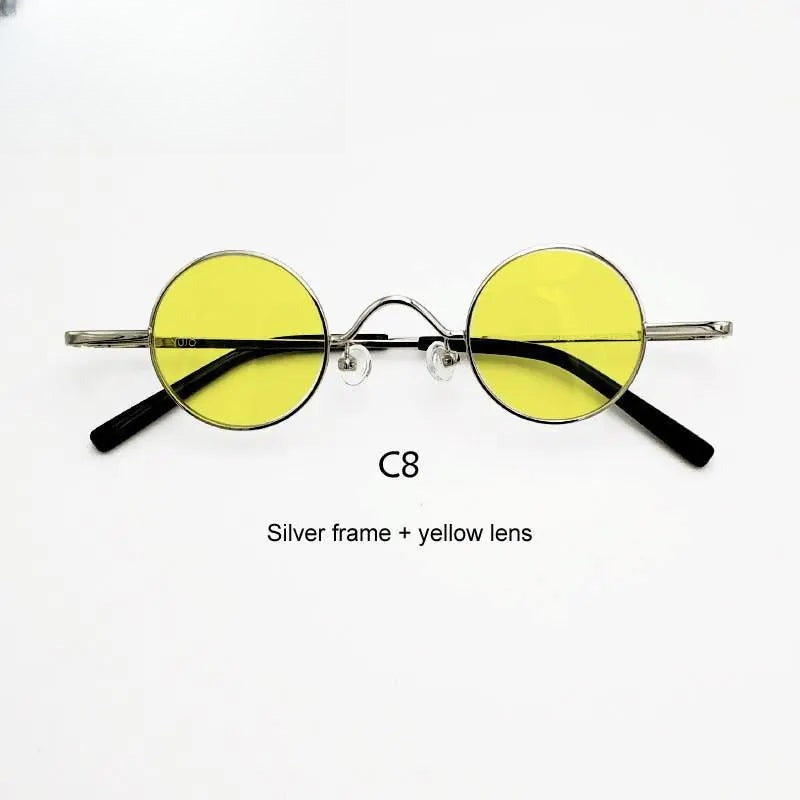 Unisex Round Full Rim Acetate Prescription Glasses Y050 — view 3 | Rx Spectacle