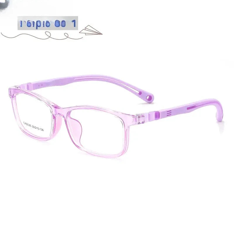 Unisex Square Full Rim TR90 Prescription Glasses V66065 — view 7 | Rx Spectacle