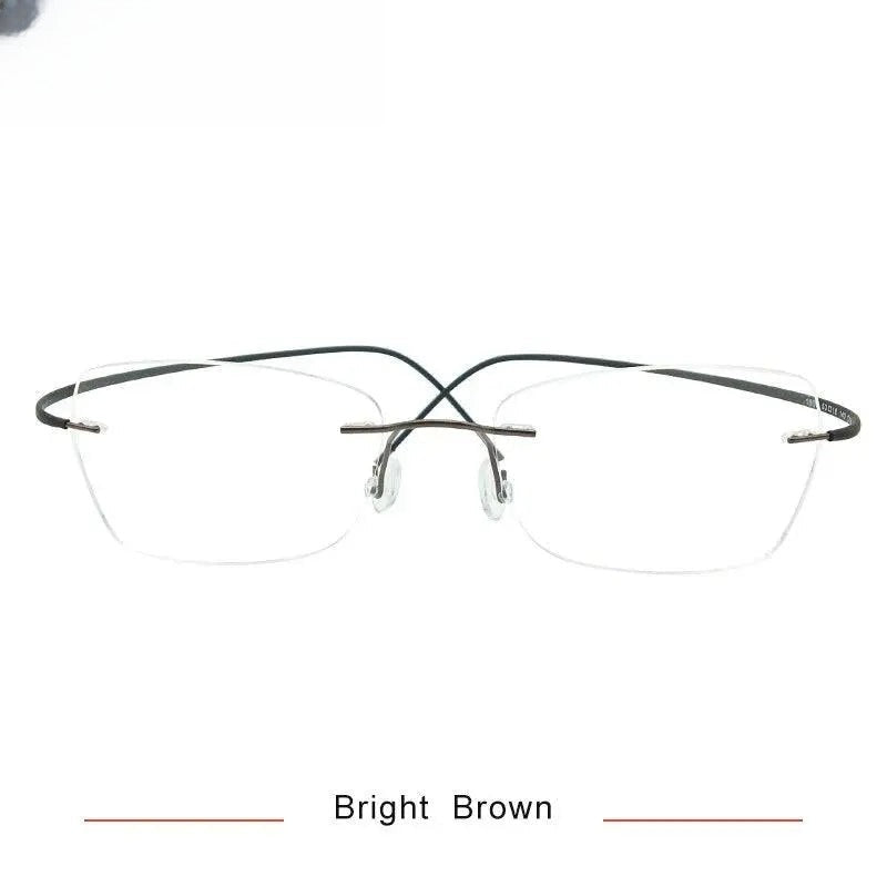 Unisex Square Rimless Prescription Glasses Kr6015 — view 8 | Rx Spectacle
