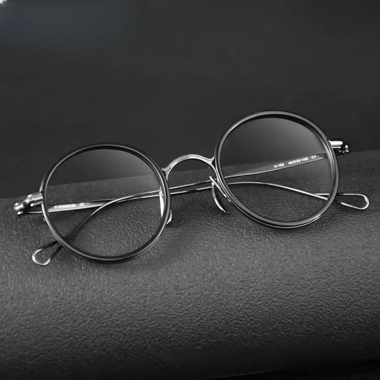 Women's Round Full Rim Titanium Prescription Glasses 369162 — view 1 | Rx Spectacle