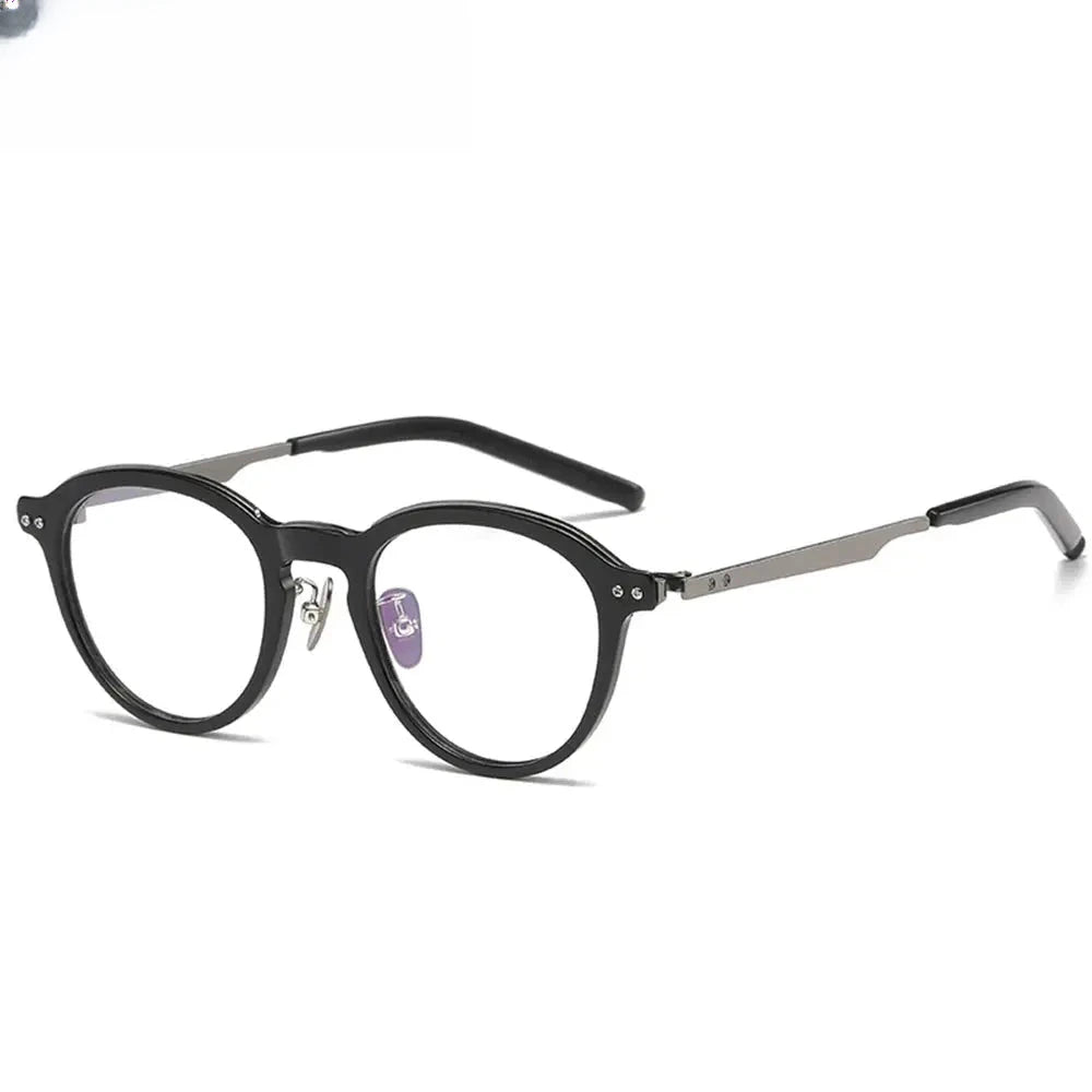 Women's Oval Full Rim Titanium Prescription Glasses 422113 — view 1 | Rx Spectacle
