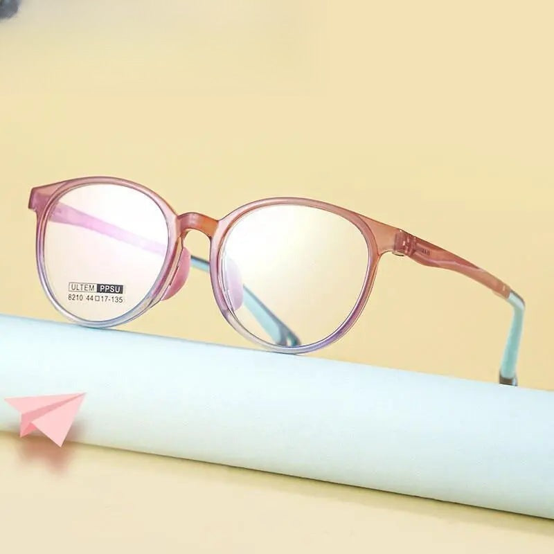 Unisex Round Full Rim Ultem Prescription Glasses 8210S — view 12 | Rx Spectacle
