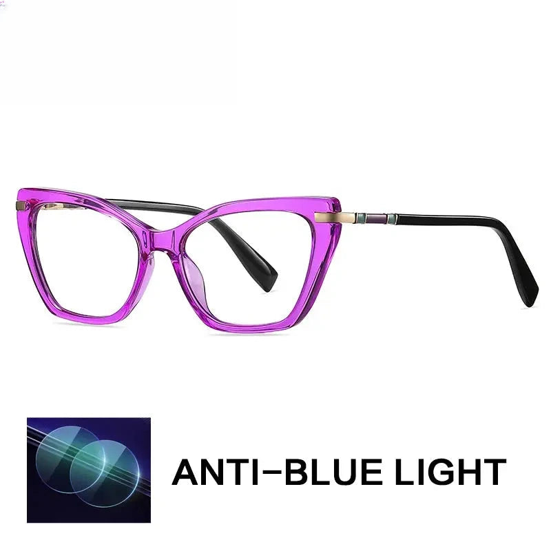 Women's Butterfly Full Rim Titanium Reading Glasses G2104 — view 6 | Rx Spectacle