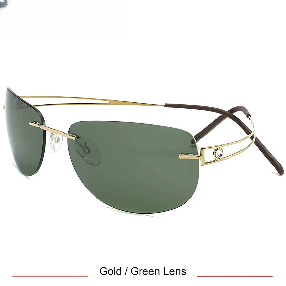 Women's Oval Rimless Titanium Screwless Prescription Glasses 426801 — view 8 | Rx Spectacle