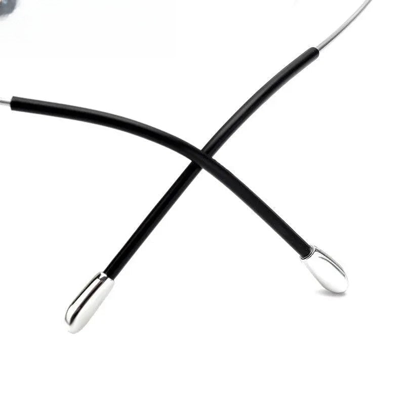 Unisex Square Rimless Titanium Screwless Prescription Glasses Kr16016 — view 9 | Rx Spectacle