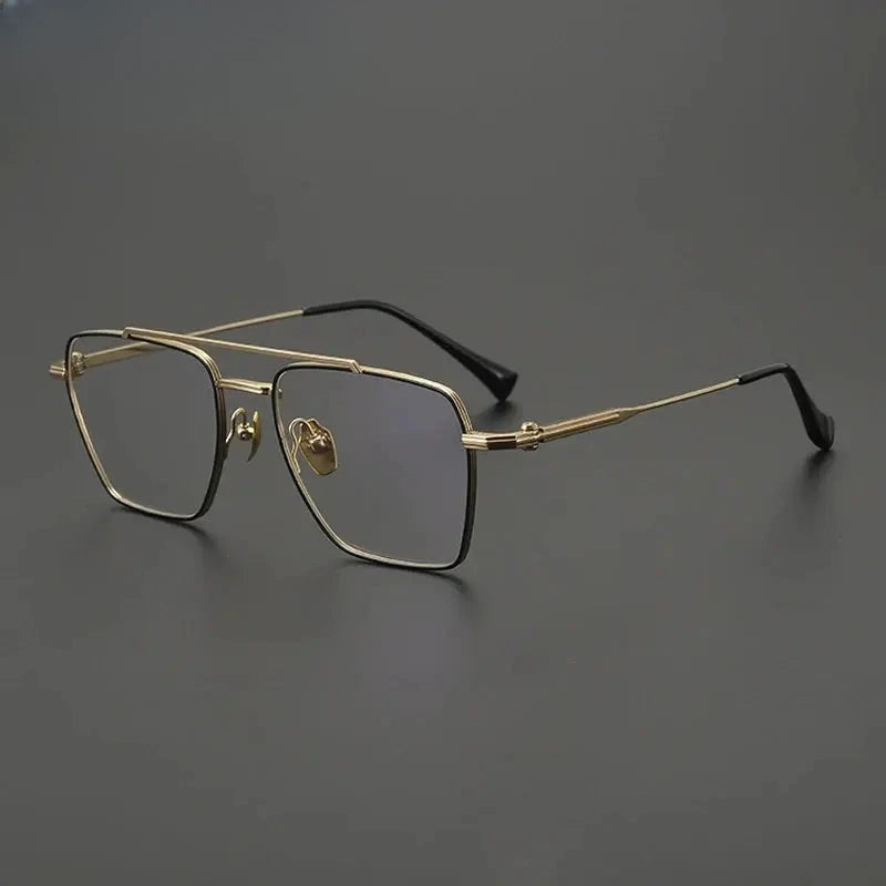 Unisex Square Full Rim Titanium Prescription Glasses G4009 — view 4 | Rx Spectacle