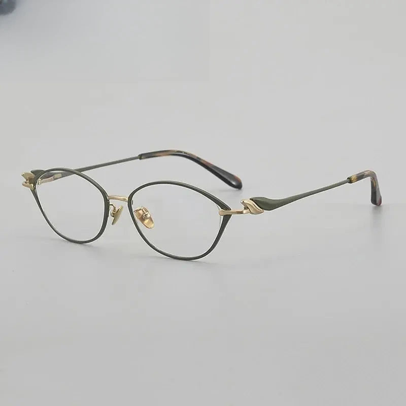 Women's Cat Eye Full Rim Titanium Prescription Glasses 361001 — view 5 | Rx Spectacle