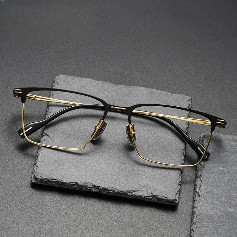 Men's Browline Full Rim Titanium Prescription Glasses 370800 — view 1 | Rx Spectacle