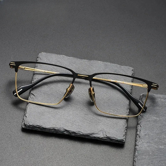 Men's Browline Full Rim Titanium Prescription Glasses 370800 — view 1 | Rx Spectacle