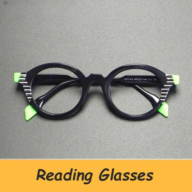Unisex Oval Full Rim Acetate Reading Glasses G1143 — view 1 | Rx Spectacle