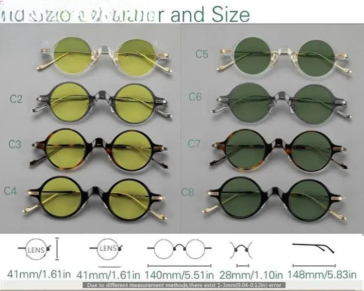 Unisex Round Full Rim Titanium Prescription Glasses 4128B — view 23 | Rx Spectacle