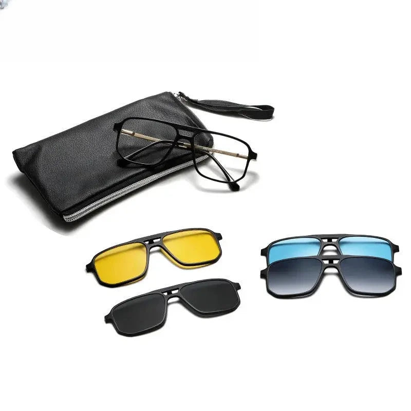 Unisex Square Full Rim Alloy Prescription Glasses 60824 — view 10 | Rx Spectacle