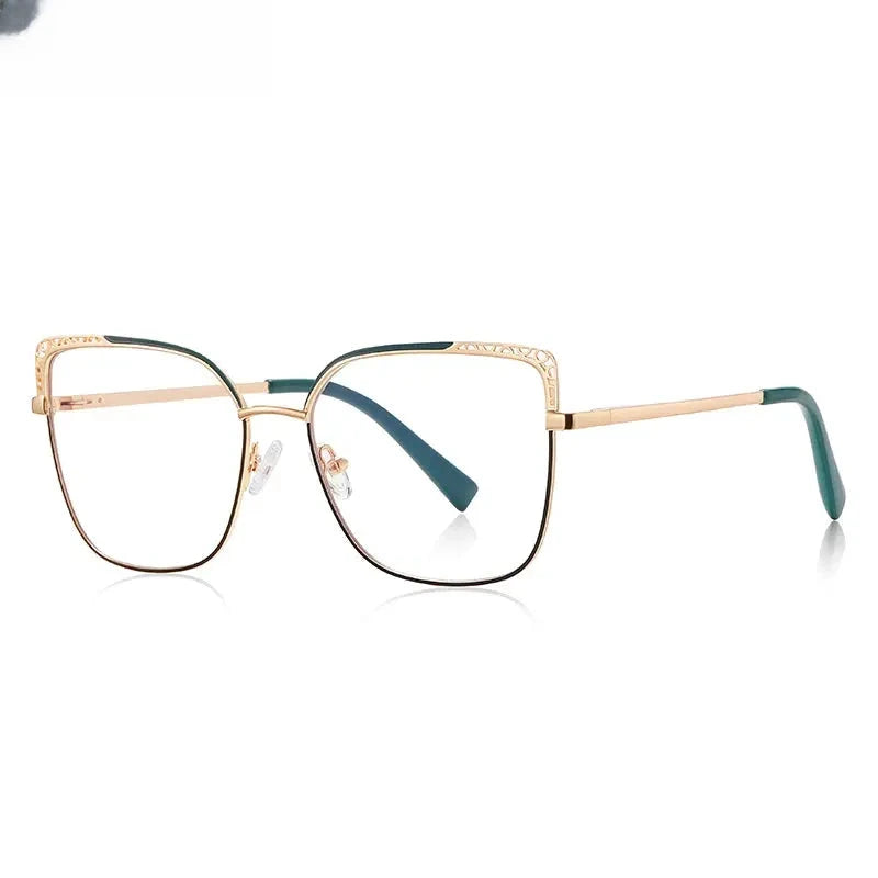 Women's Square Full Rim Alloy Reading Glasses 3114 — view 12 | Rx Spectacle