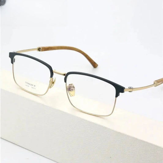 Unisex Square Full Rim Titanium Prescription Glasses 402336 — view 1 | Rx Spectacle