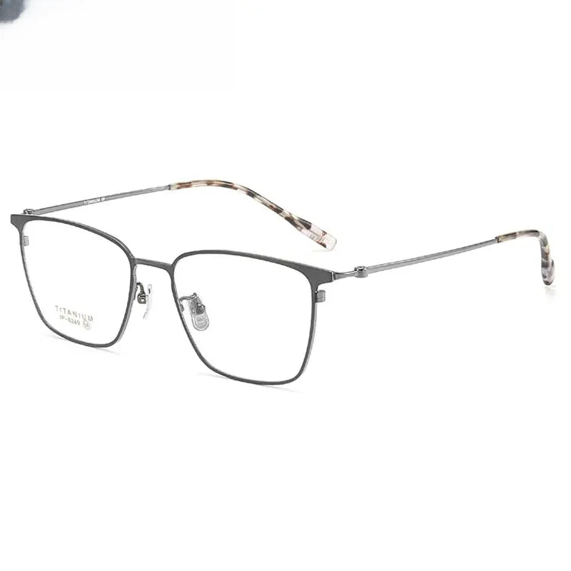 Men's Square Full Rim Titanium Oversized Prescription Glasses 406249 — view 6 | Rx Spectacle