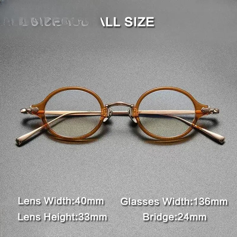 Unisex Round Full Rim Titanium Prescription Glasses Gxyj890 — view 12 | Rx Spectacle