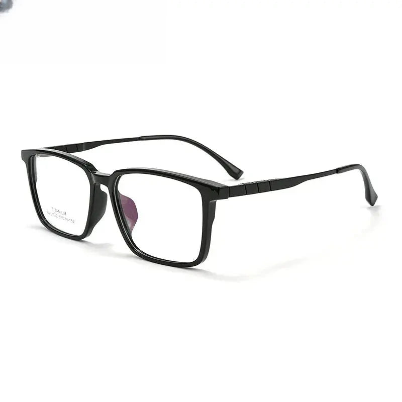 Unisex Square Full Rim Titanium Prescription Glasses 61012 — view 5 | Rx Spectacle