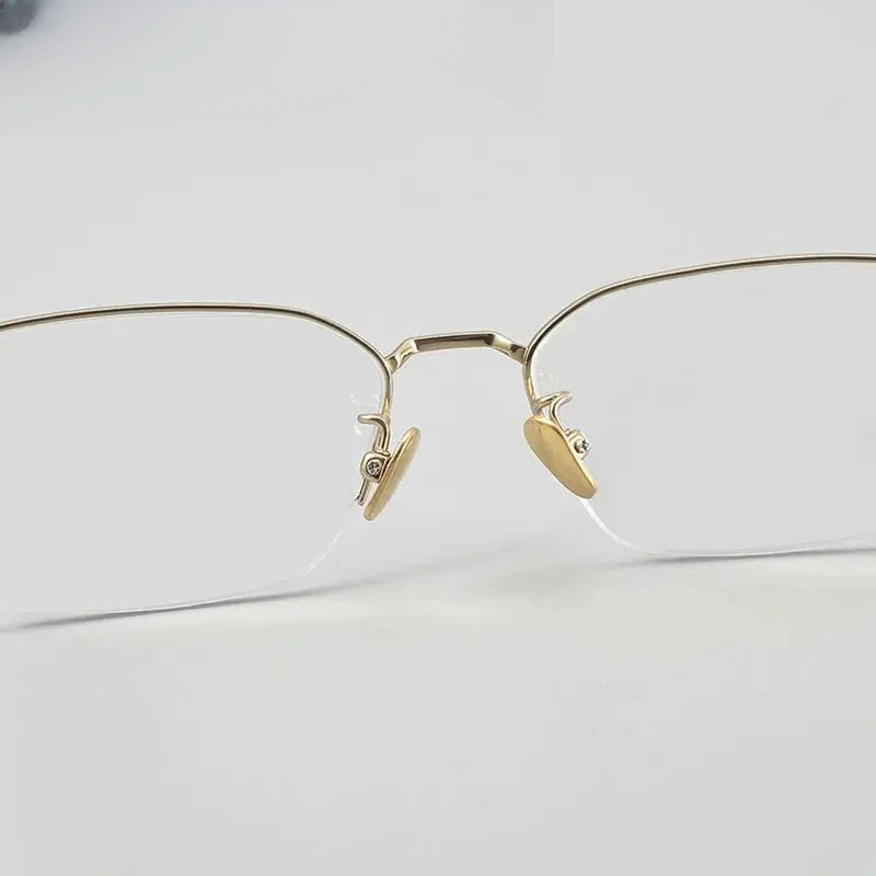 Men's Square Rimless Titanium Prescription Glasses 69941 — view 2 | Rx Spectacle