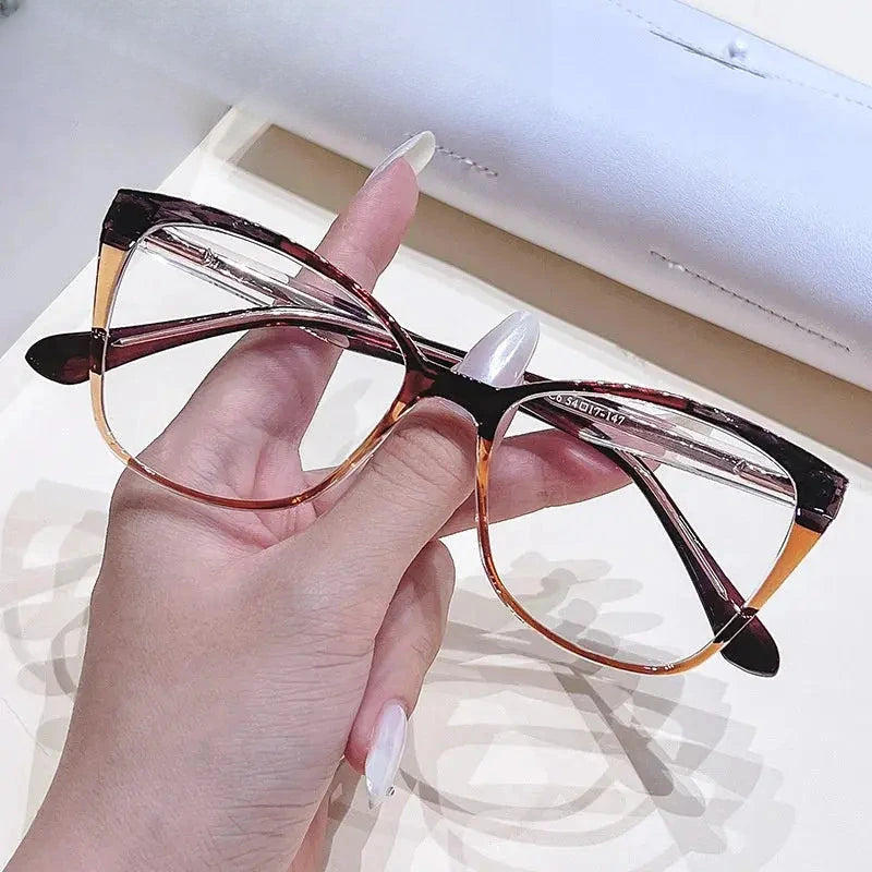 Women's Cat Eye Full Rim Titanium Prescription Glasses 76003 — view 7 | Rx Spectacle