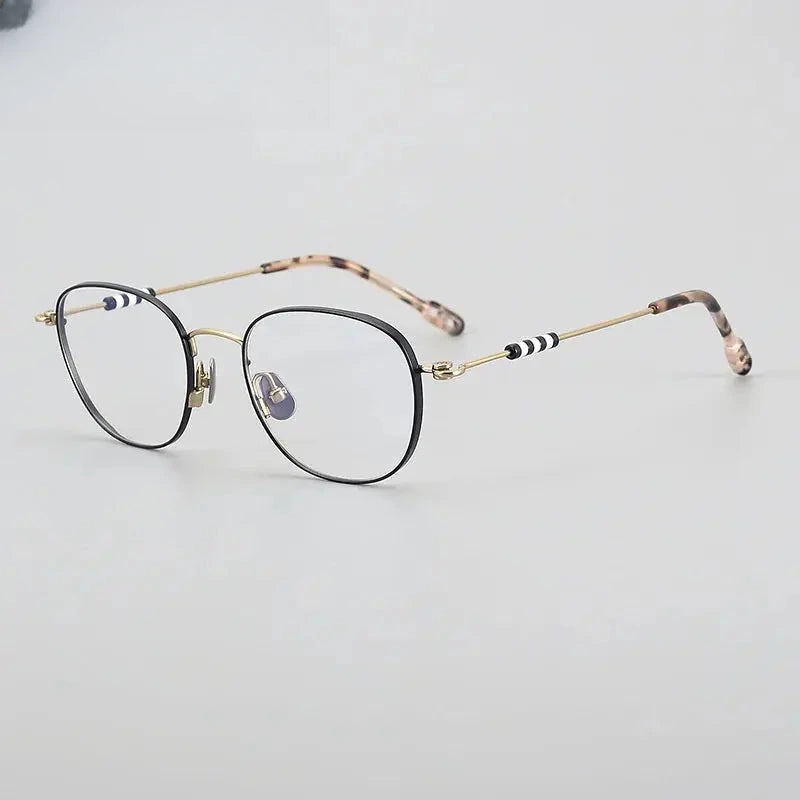 Women's Oval Full Rim Titanium Prescription Glasses 778404 — view 5 | Rx Spectacle