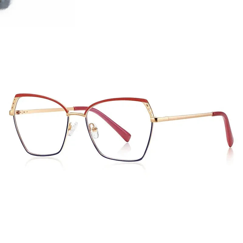 Women's Polygon Full Rim Alloy Reading Glasses 3110 — view 11 | Rx Spectacle