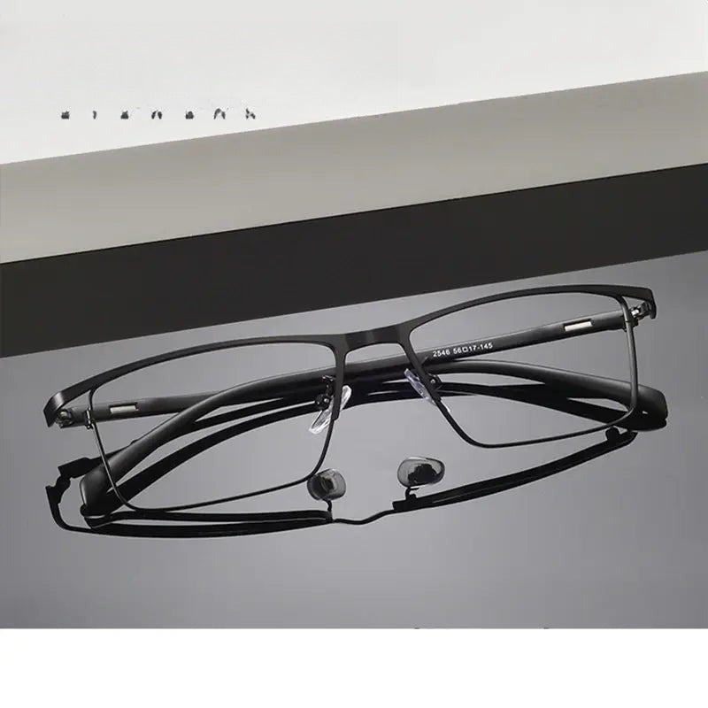 Unisex Browline Full Rim Titanium Prescription Glasses 254600 — view 1 | Rx Spectacle