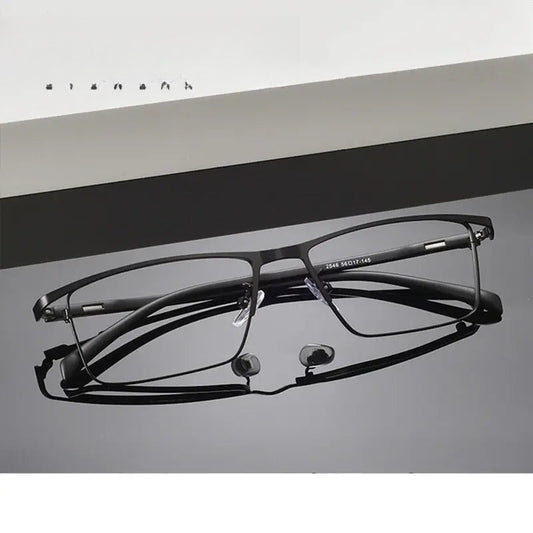 Unisex Browline Full Rim Titanium Prescription Glasses 254600 — view 1 | Rx Spectacle