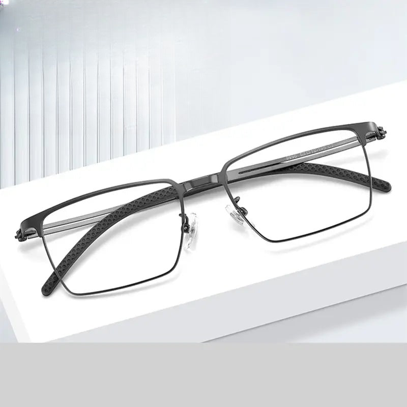 Unisex Polygon Full Rim Alloy Reading Glasses 79996 — view 1 | Rx Spectacle