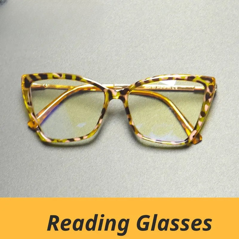 Women's Cat Eye Full Rim Titanium Reading Glasses Gx2234 — view 1 | Rx Spectacle