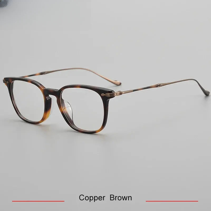 Men's Square Full Rim Titanium Prescription Glasses 715888 — view 5 | Rx Spectacle