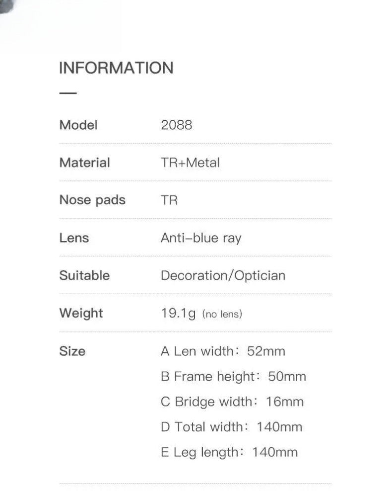 Women's Square Full Rim Acetate Reading Glasses 2088 — view 12 | Rx Spectacle